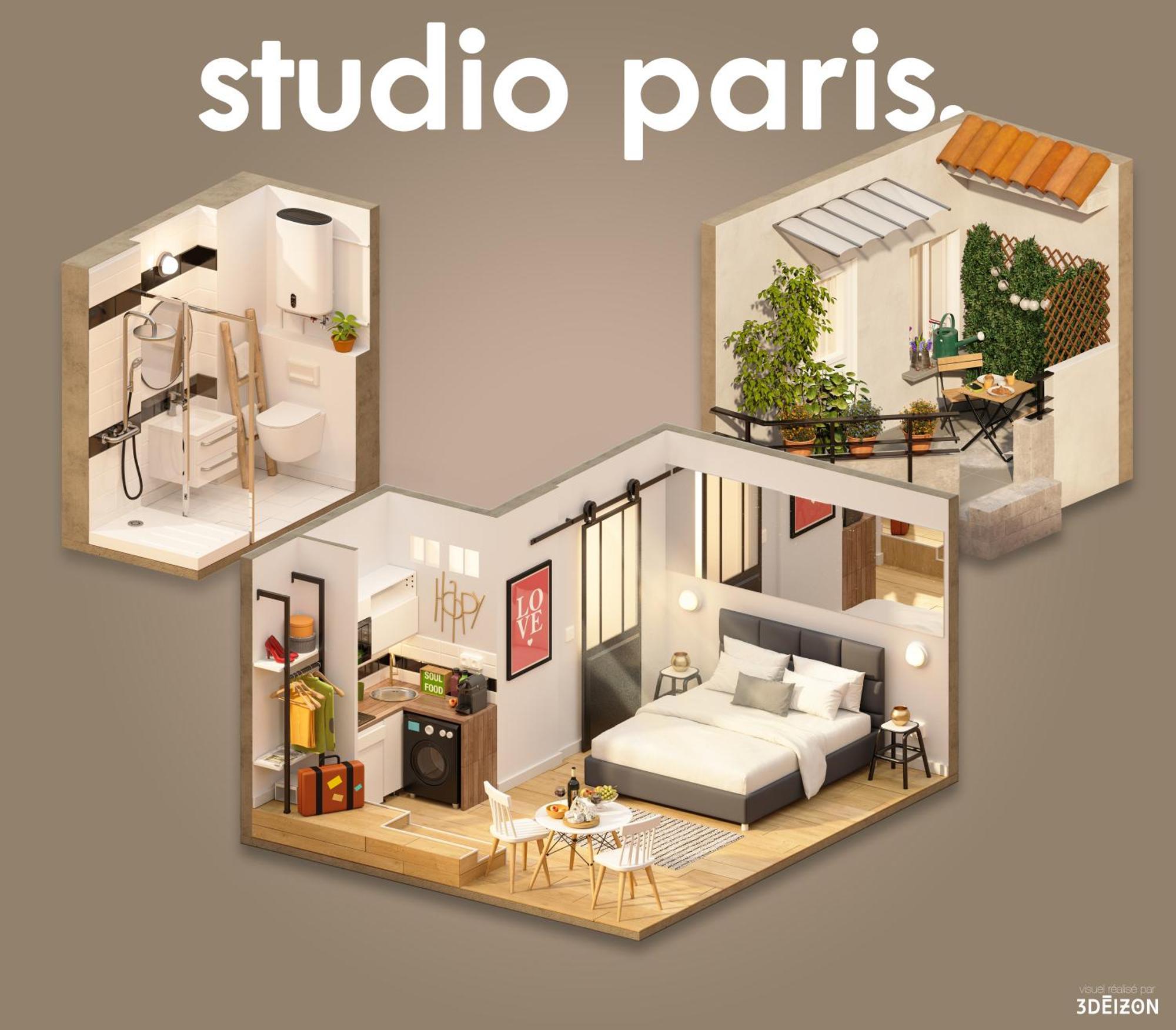 Studio Terrasse Privee 5 Min To Eiffel Tower Paris Eksteriør billede